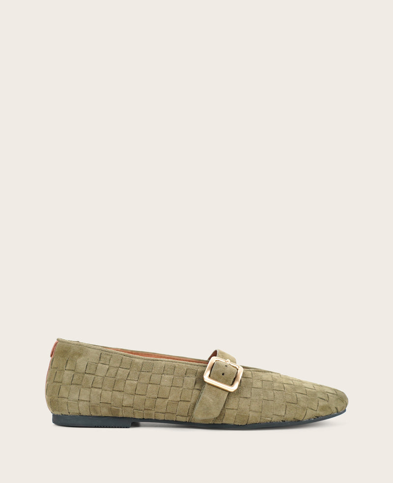 Kenneth Cole - GENTLE SOULS - Winifred Suede Woven Mary Jane Flat WOMENS FLAT for Women