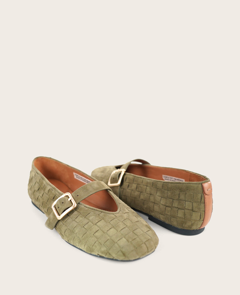 Kenneth Cole - GENTLE SOULS - Winifred Suede Woven Mary Jane Flat WOMENS FLAT for Women