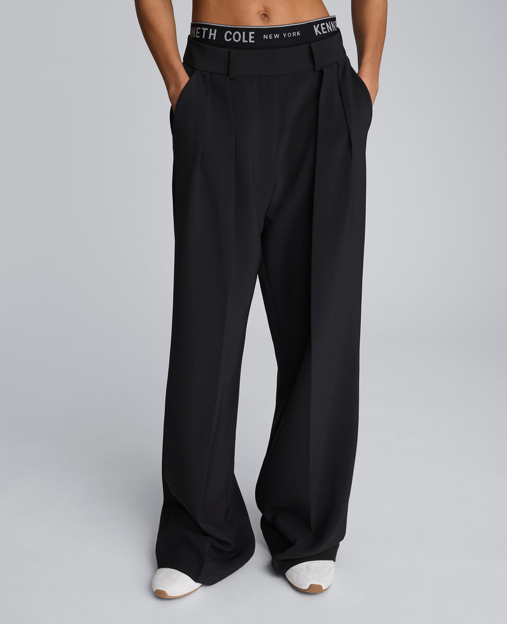 Kenneth Cole - Luxe Twill Wide Leg Pleat Front Pant WOMENS PANTS for Women 