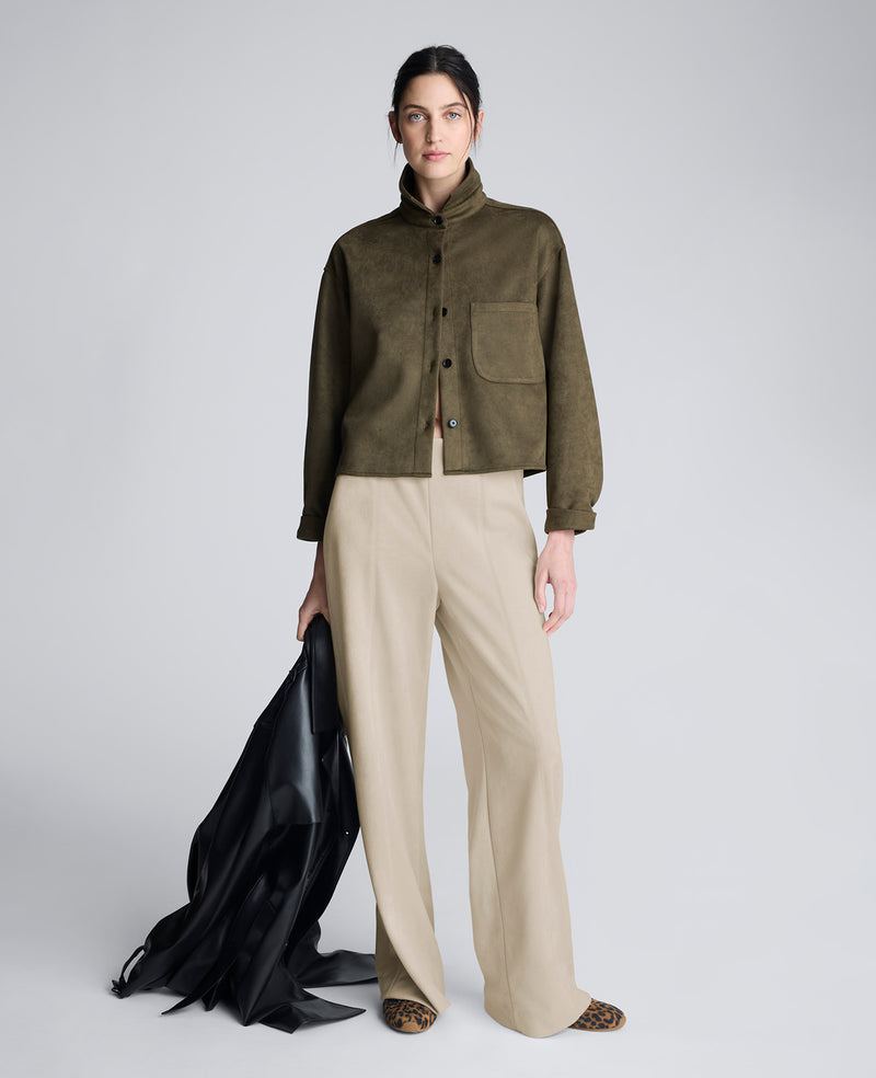 Kenneth Cole - Faux Suede Pullover Wide Leg Pant WOMENS PANTS for Women