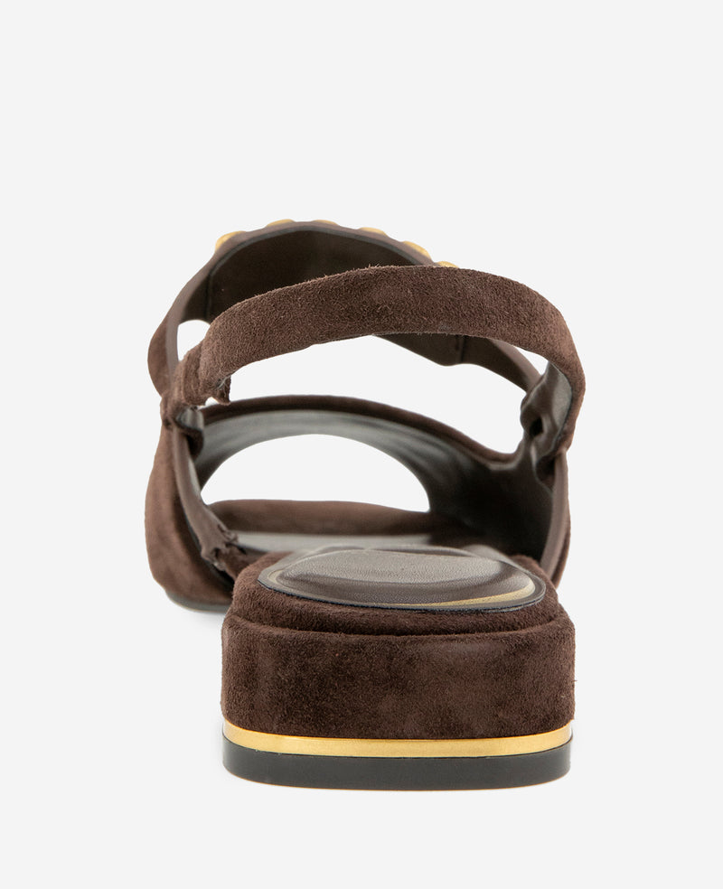 Kenneth Cole - Illia Suede Open Toe Hardware Flat Slingback WOMENS FLAT for Women