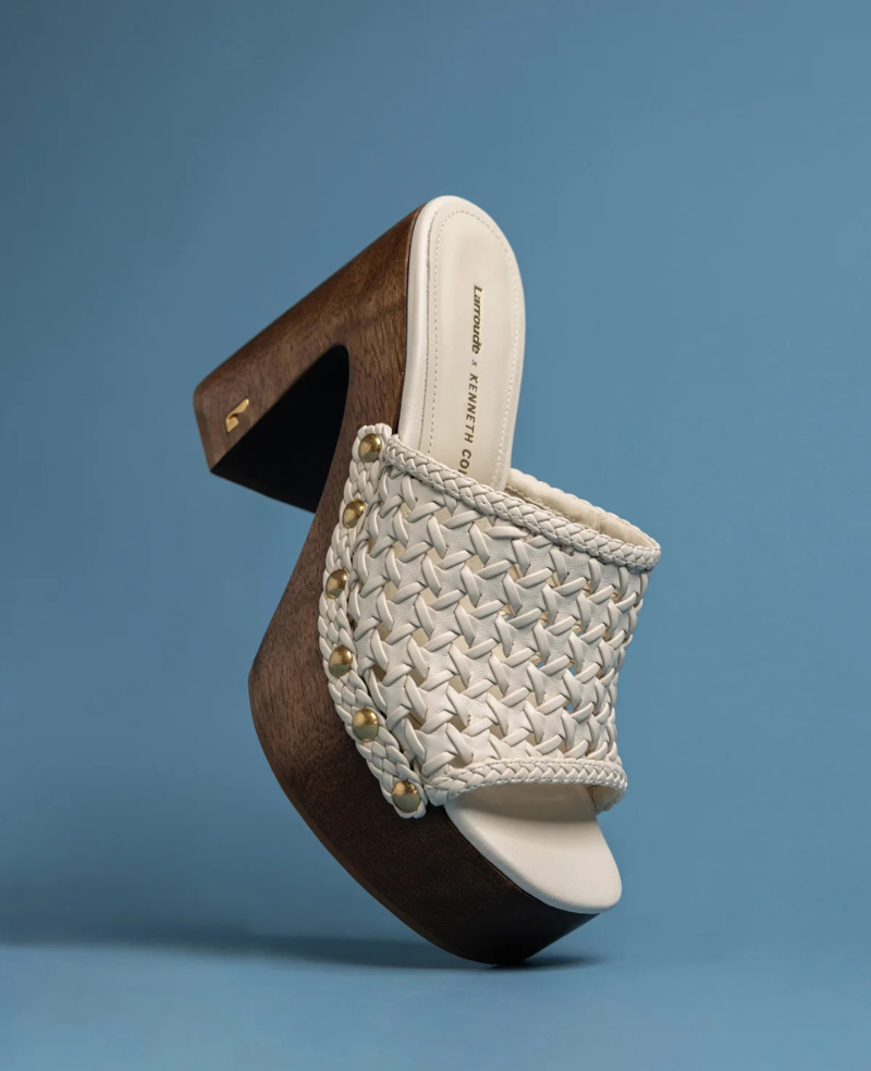 Kenneth Cole - Larroudé x Kenneth Cole: Macrame Mule Ivory Leather Mule