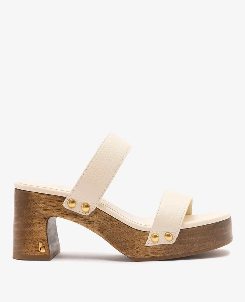 Kenneth Cole - Larroudé x Kenneth Cole: Sandal Ivory Leather Sandal