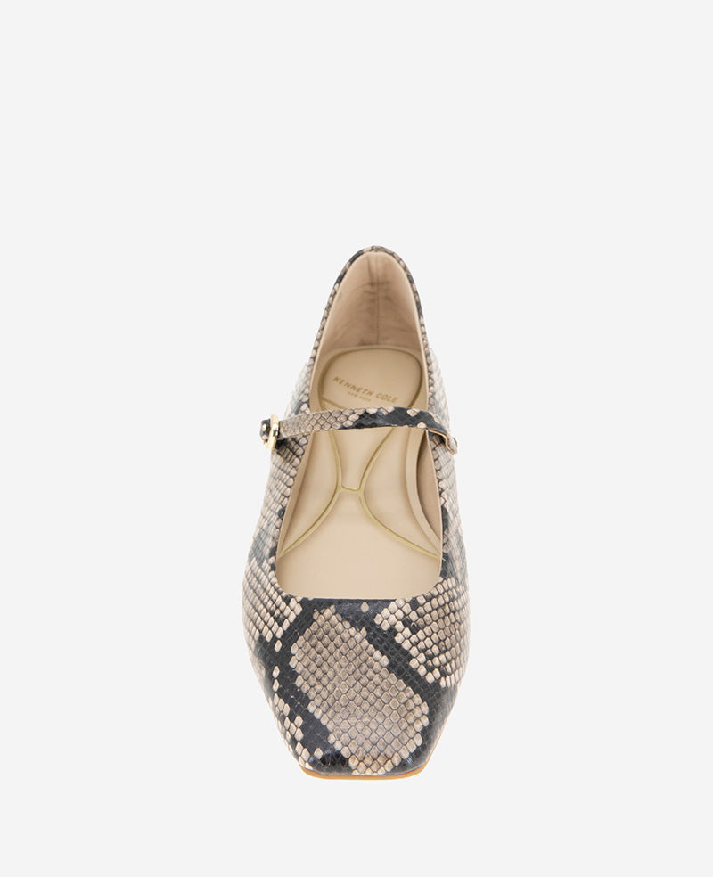 Kenneth Cole - Jasper Snakeskin Leather Ballet Flat WOMENS FLAT for Women