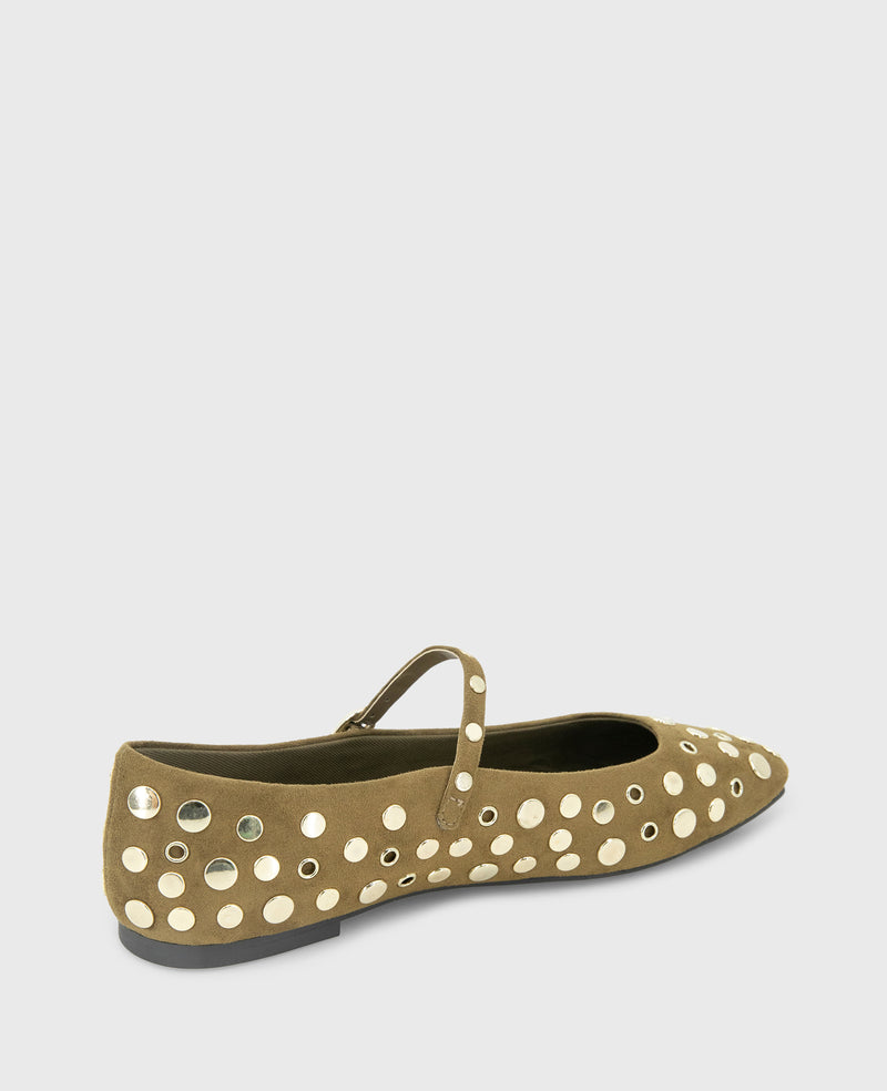 Kenneth Cole - Jasper Suede Stud Ballet Flat WOMENS FLAT for Women