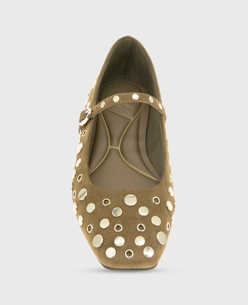 Kenneth Cole - Jasper Suede Stud Ballet Flat WOMENS FLAT for Women