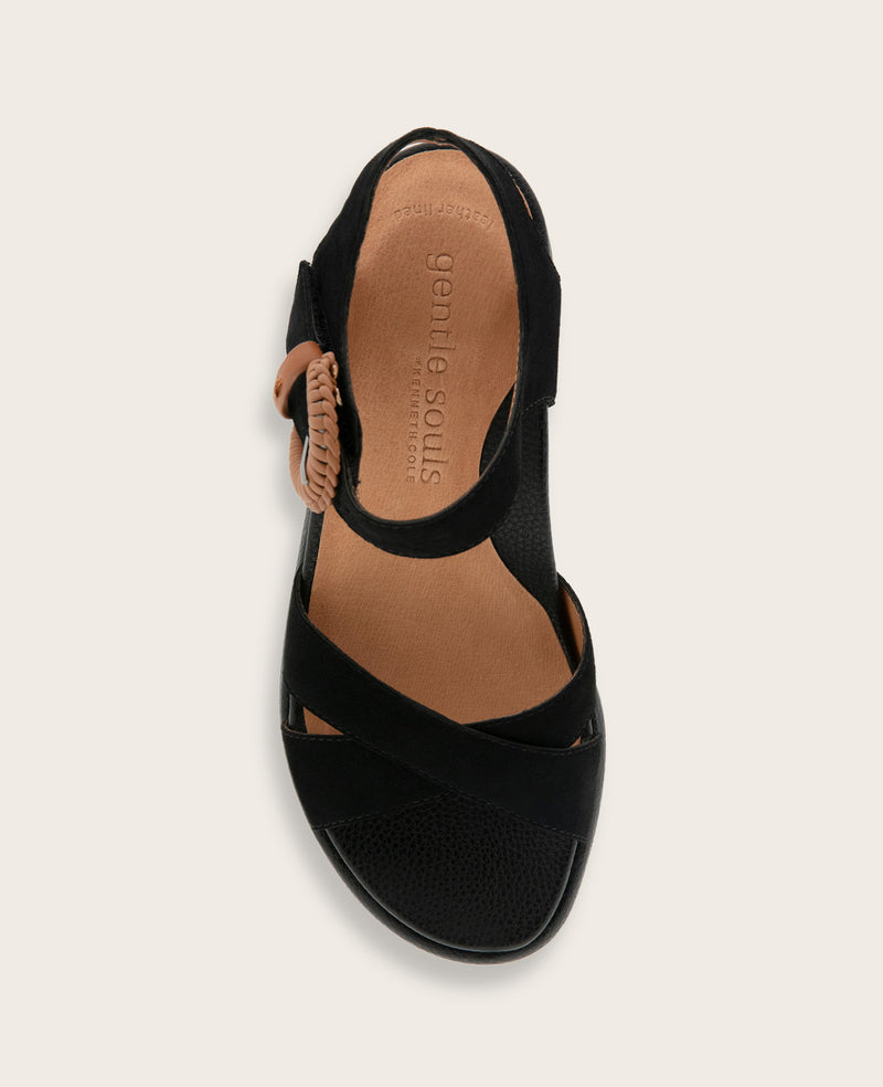 Kenneth Cole - GENTLE SOULS - Jaylee Suede Criss-Cross Ankle Strap Platform Sandal WOMENS SANDAL for Women