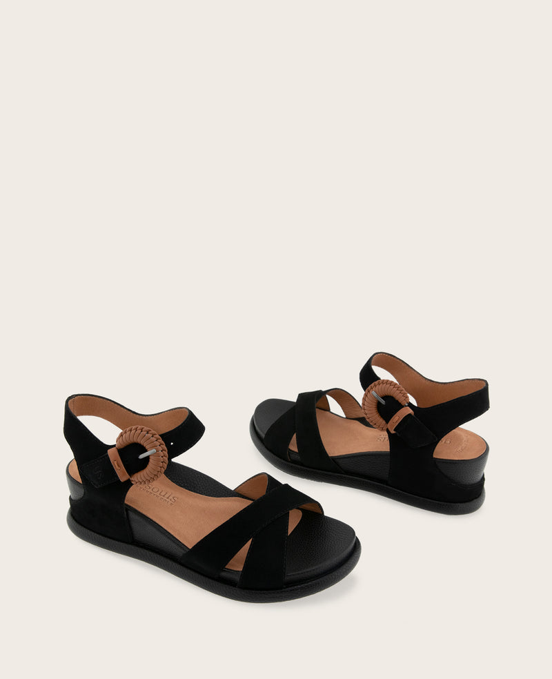 Kenneth Cole - GENTLE SOULS - Jaylee Suede Criss-Cross Ankle Strap Platform Sandal WOMENS SANDAL for Women