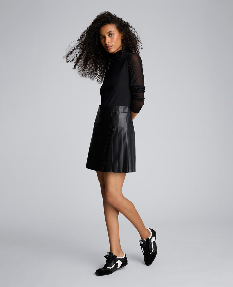 Kenneth Cole - Jodie Mock Neck Mixed Media Dress WOMENS DRESS for Women