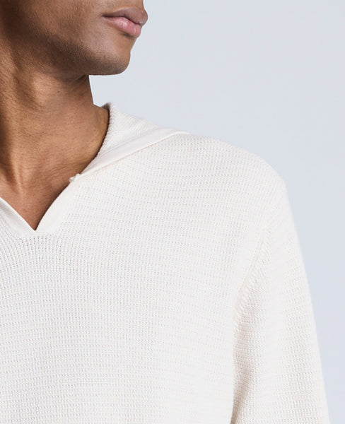 トップス theredthread S button knit hoodie ivory THEREDTHREAD / ザレッドスレッド】S button knit hoodie