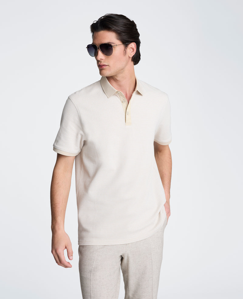 Kenneth Cole - Contrast Placket Button Polo MENS SHIRT for Men