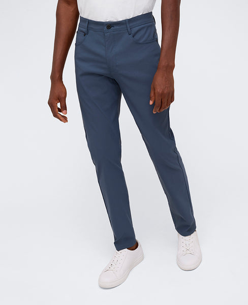 Shop Slim Tapered Flex 5-Pocket Pant – Teal | Kenneth Cole