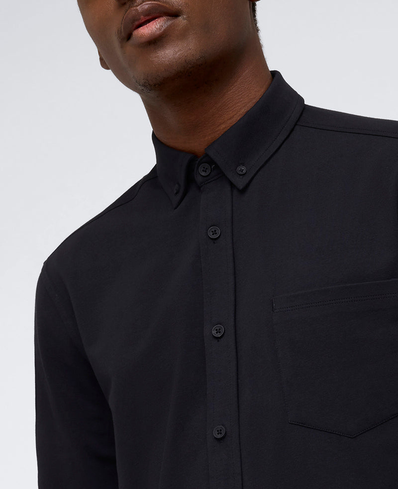 Kenneth Cole Men's Slim-Fit Plain White Performance Long-Sleeve Button-Down Shirt - Black - L Kenneth Cole Men's Slim-Fit Plain White Performance Long-Sleeve Button-Down Shirt - Black - L