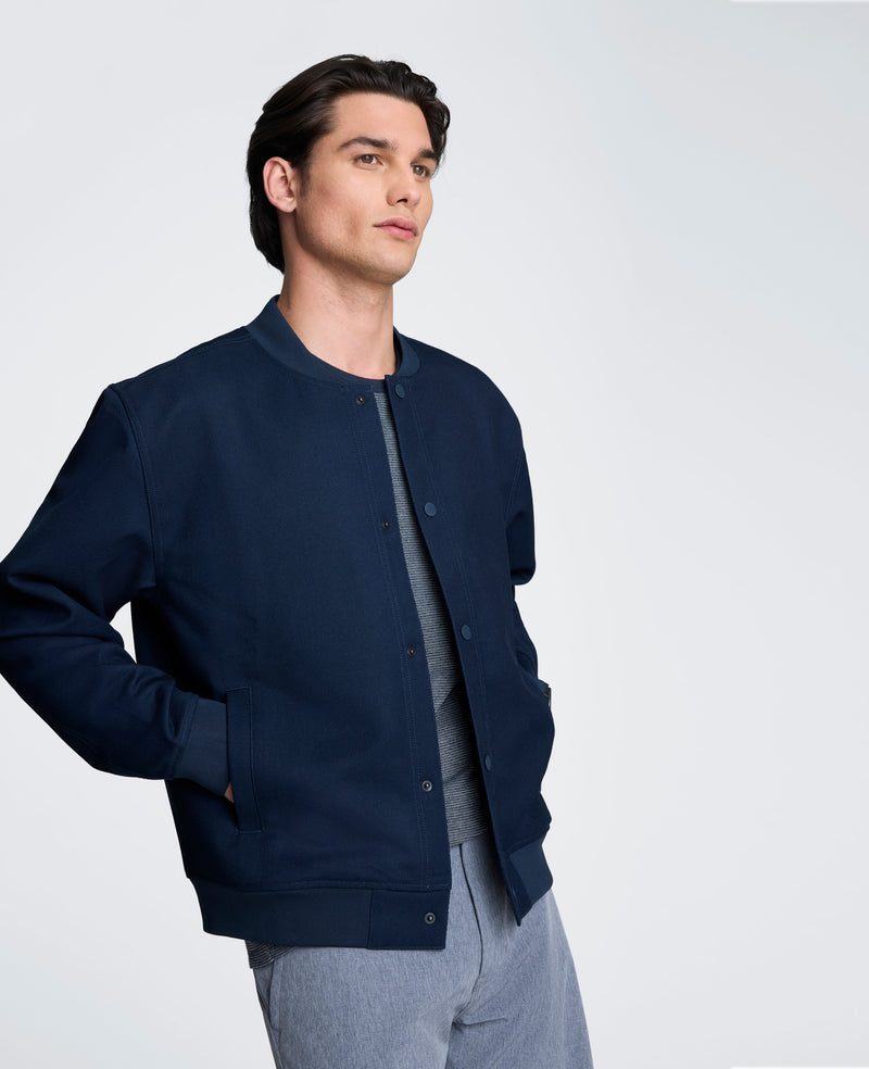 bomber jacket with dress shirt Kenneth Cole