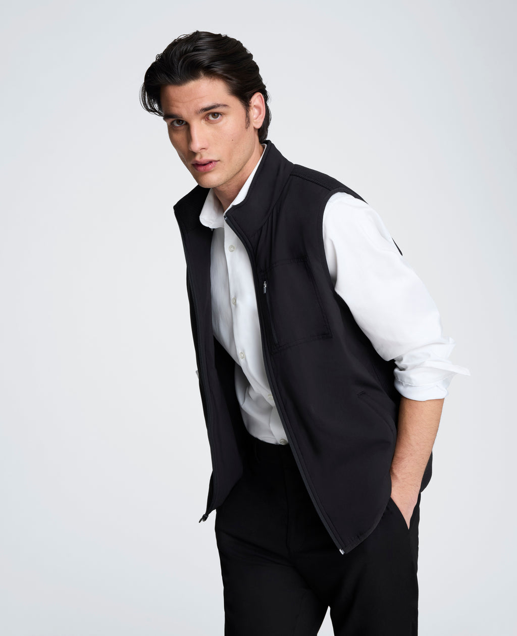 Kenneth Cole - Mixed Media Vest MENS JACKET for Men 