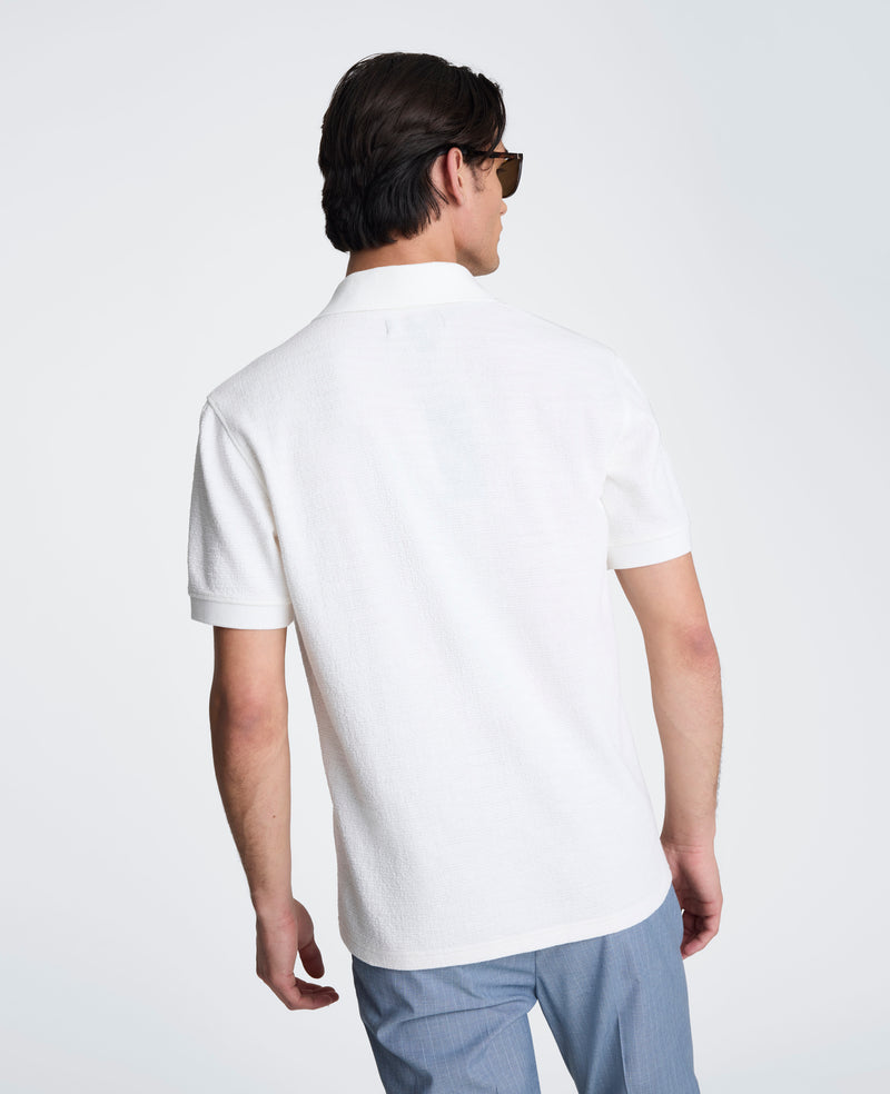 Kenneth Cole - Short Sleeve Johnny Collar Polo with Ribbing MENS SHIRT for Men