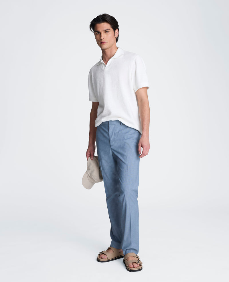 Kenneth Cole - Short Sleeve Johnny Collar Polo with Ribbing MENS SHIRT for Men