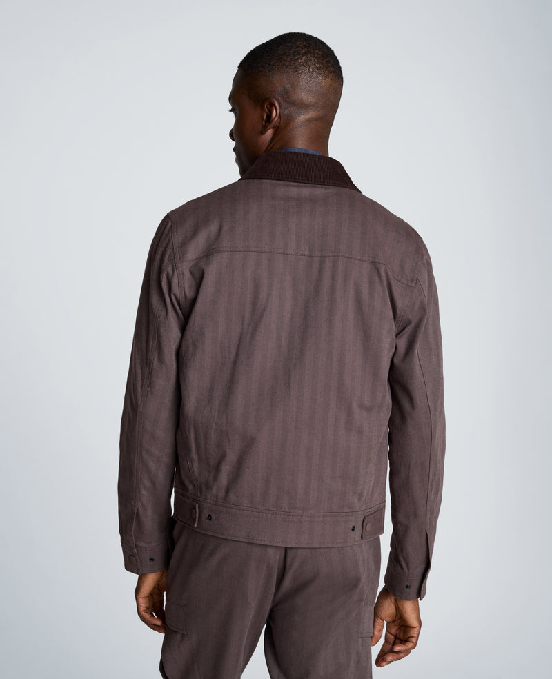 Kenneth Cole - Zip Front Trucker With Contrast Collar MENS OUTERWEAR for Men