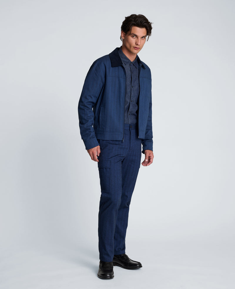 Kenneth Cole - Zip Front Trucker With Contrast Collar MENS OUTERWEAR for Men