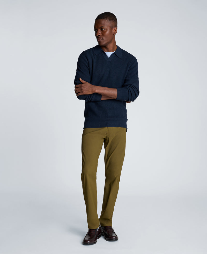 Kenneth Cole - Long Sleeve Johnny Collar Polo MENS SHIRT for Men