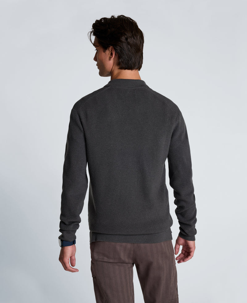 Kenneth Cole - Long Sleeve Johnny Collar Polo MENS SHIRT for Men