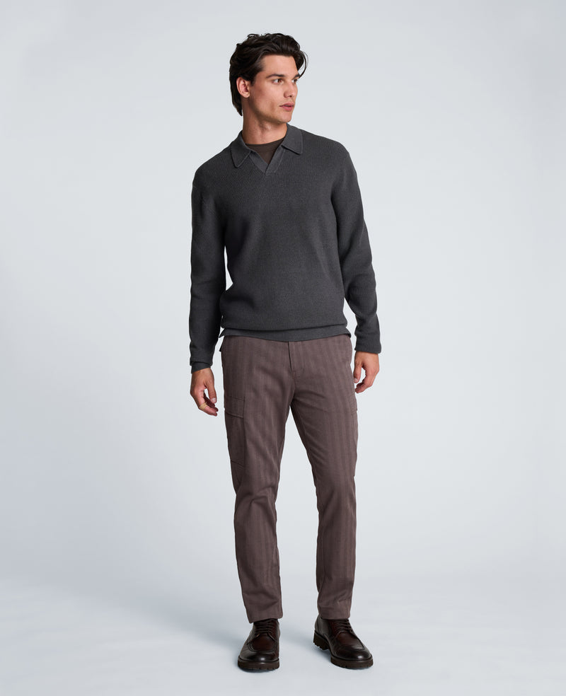 Kenneth Cole - Long Sleeve Johnny Collar Polo MENS SHIRT for Men