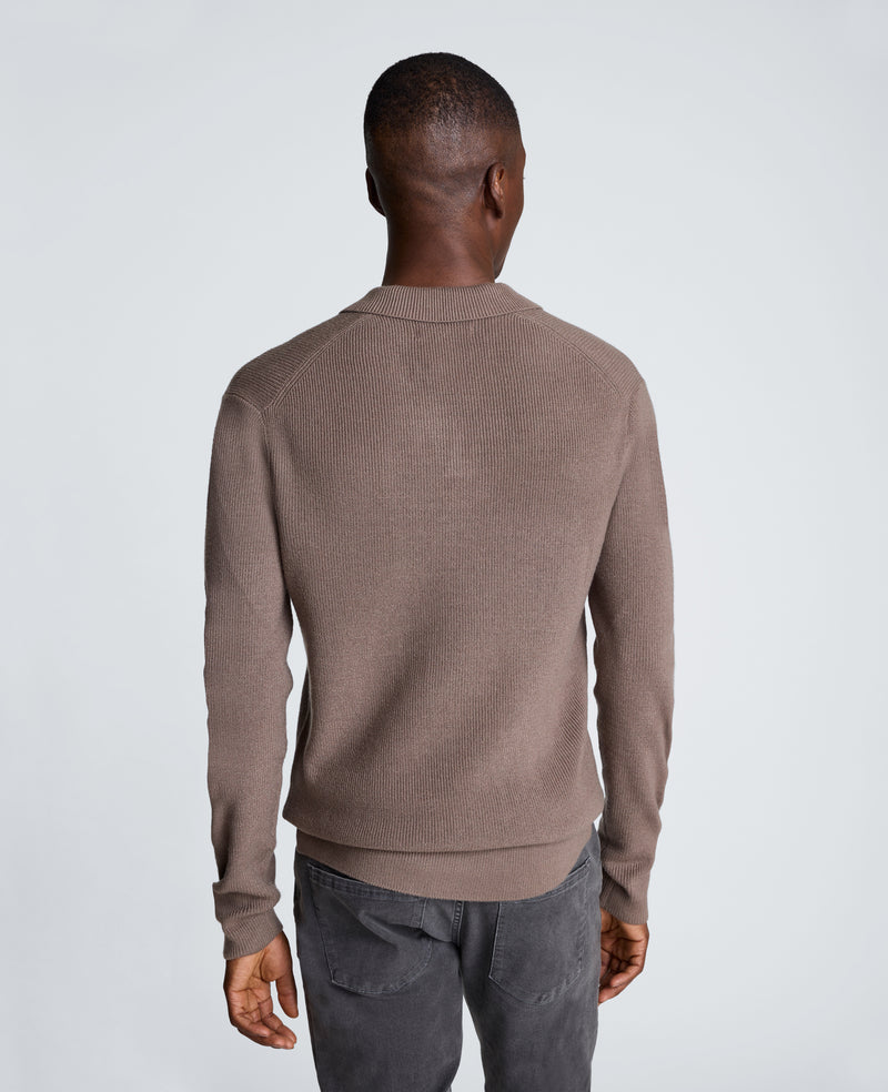 Kenneth Cole - Long Sleeve Johnny Collar Polo MENS SHIRT for Men