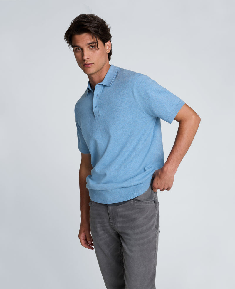 Kenneth Cole - Short Sleeve Sweater Polo MENS SWEATER for Men