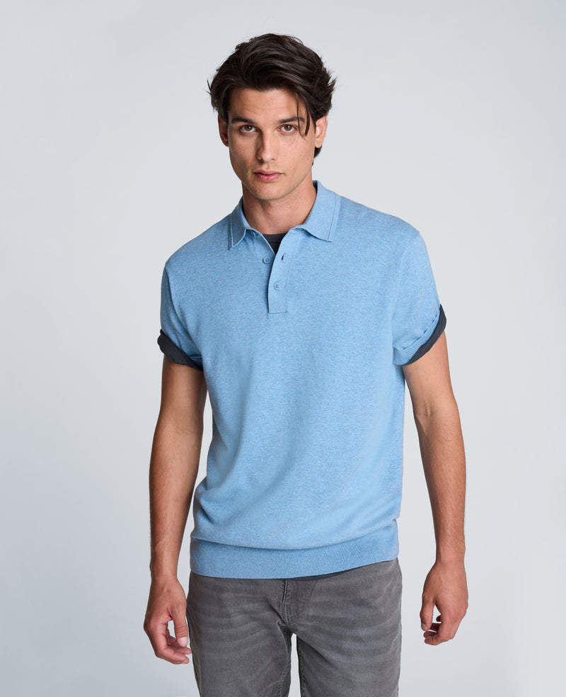 Kenneth Cole - Short Sleeve Sweater Polo MENS SWEATER for Men