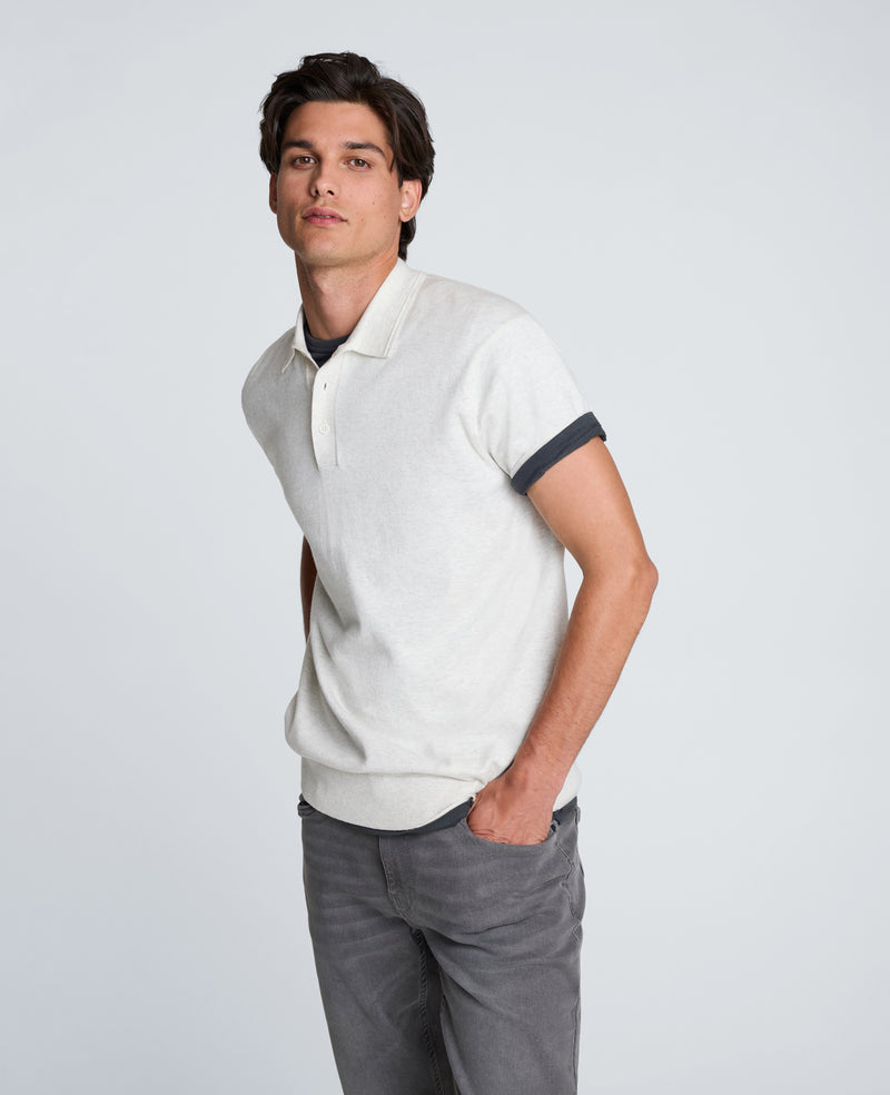 Kenneth Cole - Short Sleeve Sweater Polo MENS SWEATER for Men