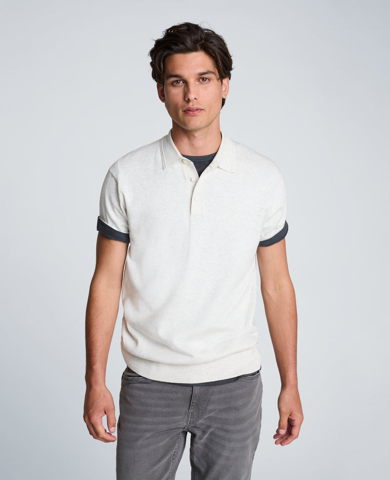 Kenneth Cole - Short Sleeve Sweater Polo MENS SWEATER for Men