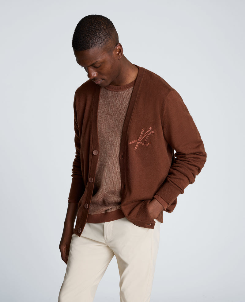 Kenneth Cole - Logo Cardigan MENS SWEATER for Men