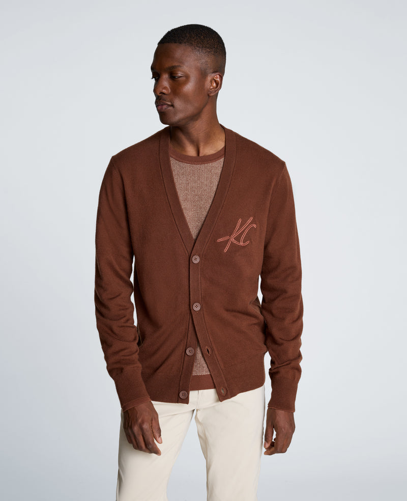 Kenneth Cole - Logo Cardigan MENS SWEATER for Men