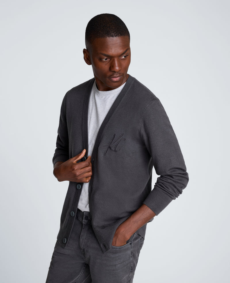 Kenneth Cole - Logo Cardigan MENS SWEATER for Men