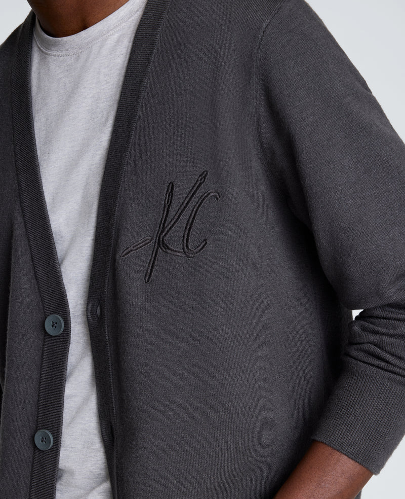 Kenneth Cole - Logo Cardigan MENS SWEATER for Men
