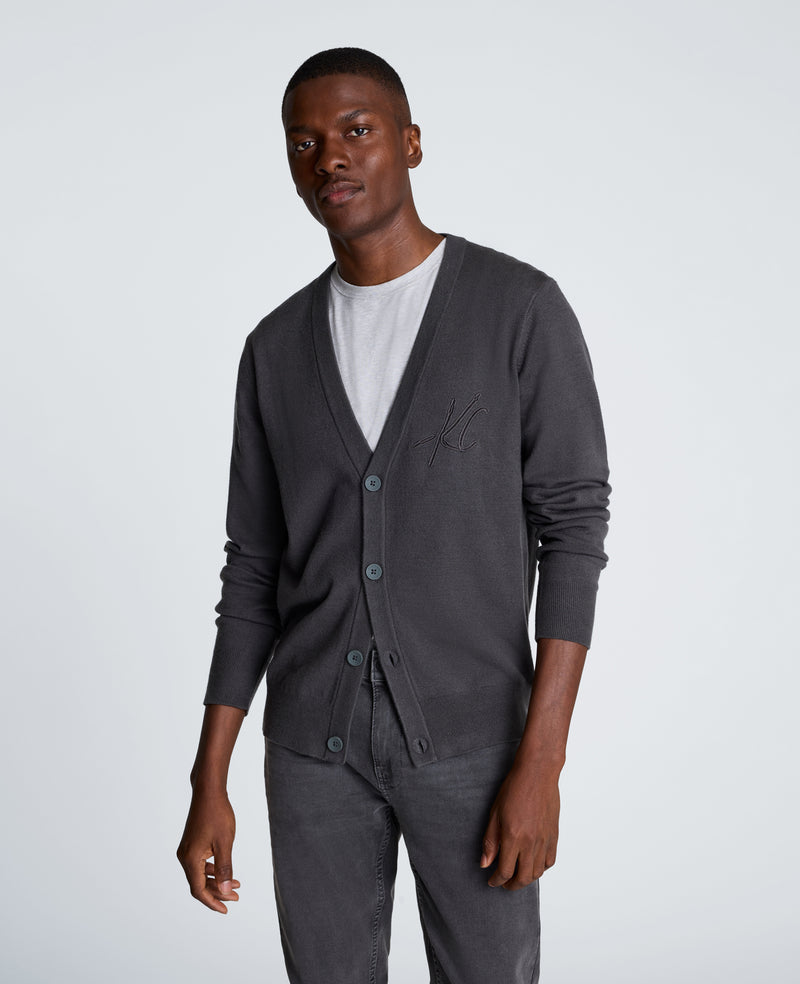 Kenneth Cole - Logo Cardigan MENS SWEATER for Men