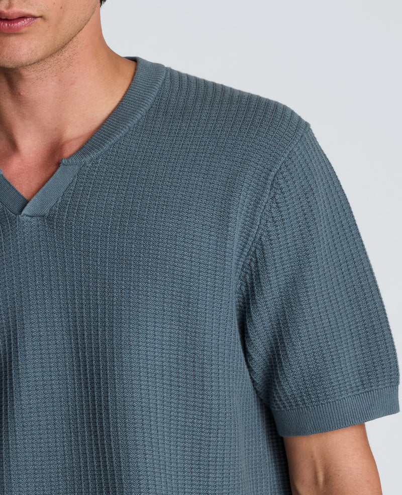 Kenneth Cole - Johnny Collar Henley Sweater MENS SWEATER for Men