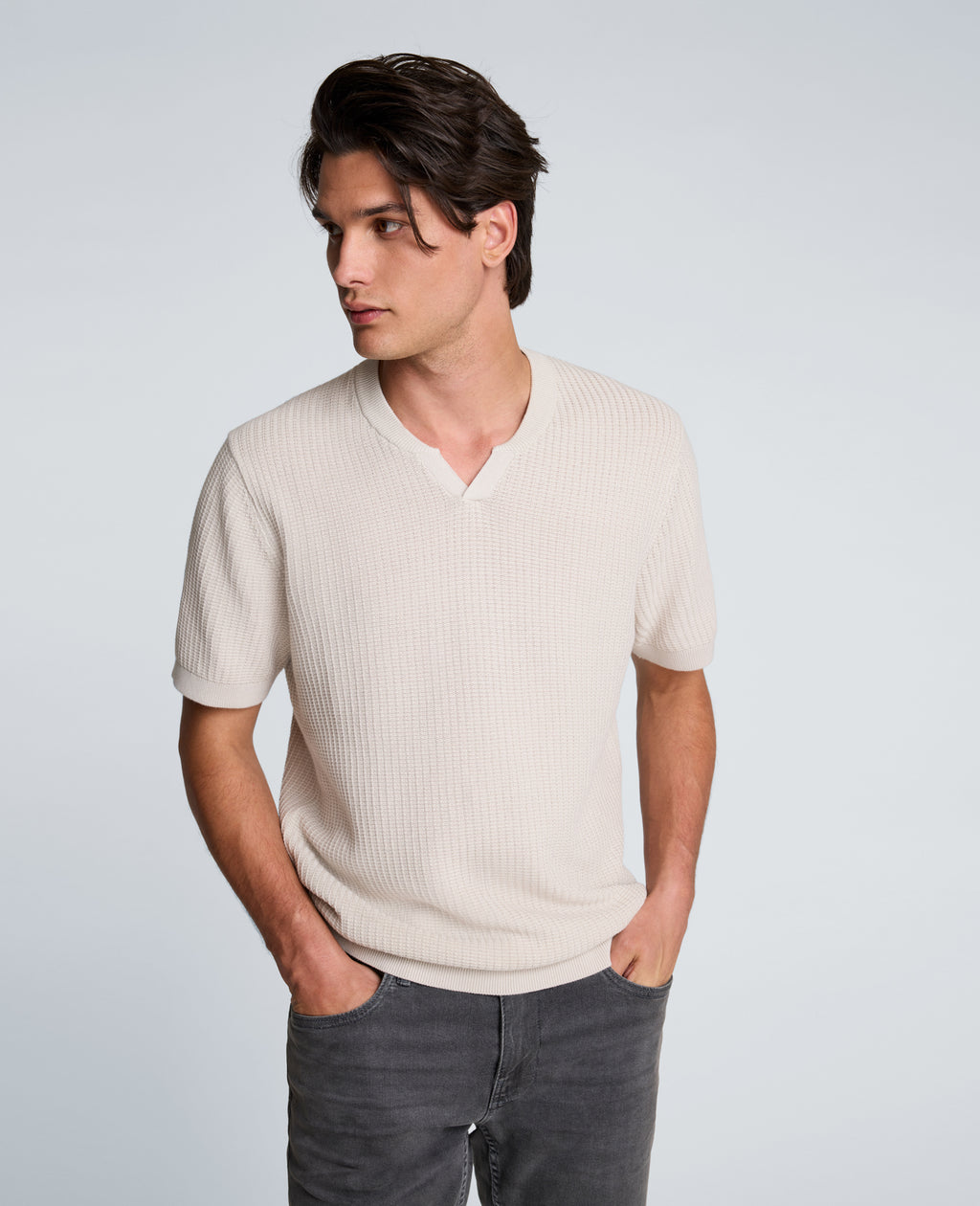 Kenneth Cole - Johnny Collar Henley Sweater MENS SWEATER for Men 