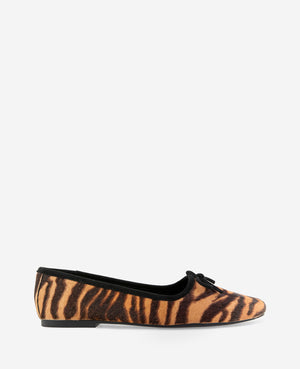 Carriah Calf Hair Bow Tie Ballet Flat
