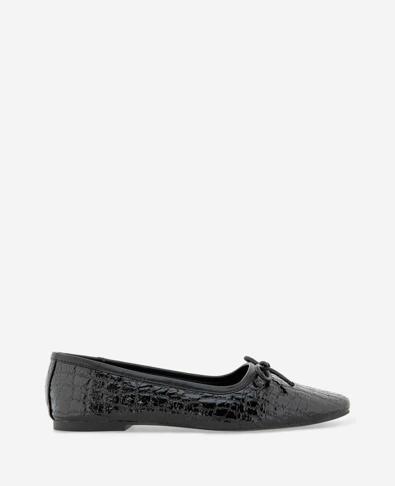 Kenneth Cole - Carriah Embossed Croco Bow Tie Ballet Flat WOMENS FLAT for Women