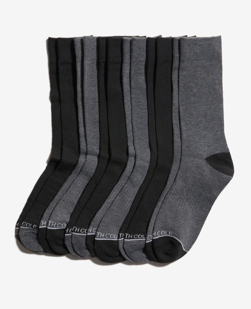 Waffle Texture Crew Socks 6-Pack Black | Kenneth Cole Waffle Texture Crew Socks 6-Pack Black | Kenneth Cole