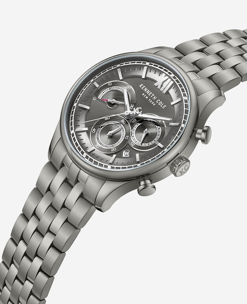 dress watch metal band Legacy Steel Black Dress Watch Automatic (Miyota 8315)