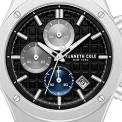 Dress Sport Chronograph Black Dial Stainless Steel Bracelet Watch