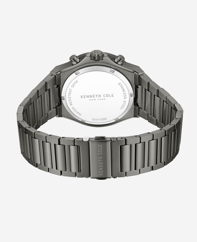 Kenneth Cole - Dress Sport Chronograph Multi Tone Dial Stainless Steel Bracelet Watch MENS WATCHES for Men