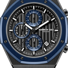 Dress Sport Chronograph Two-Tone Silicone Strap Watch