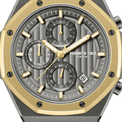 Dress Sport Chronograph Two-Tone Silicone Strap Watch