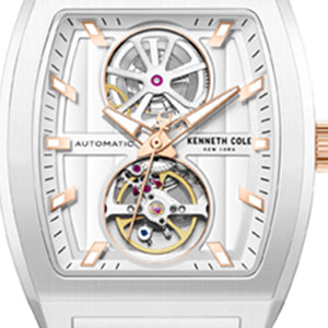 Kenneth Cole - Skeleton Automatic Two-Tone Stainless Steel Bracelet Watch MENS WATCHES for Men