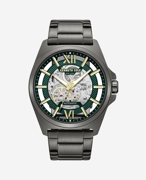Kenneth Cole Skeleton Automatic Bracelet Watch