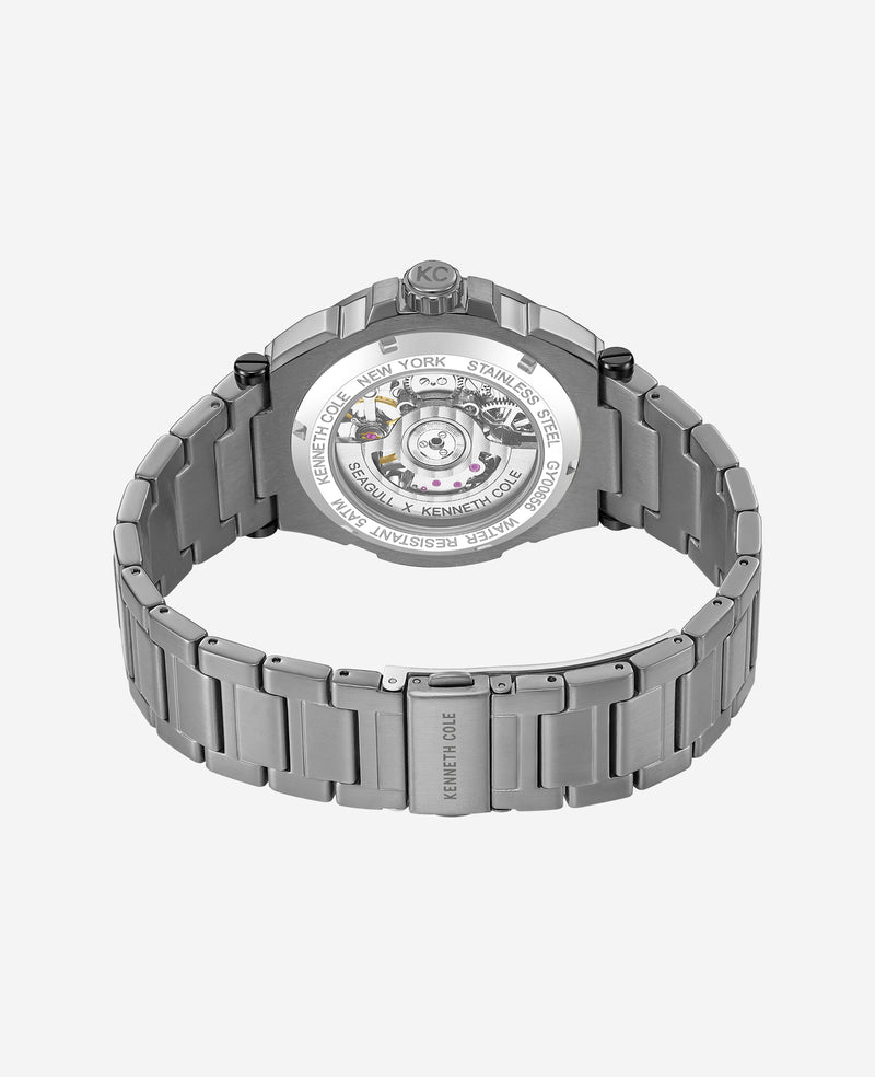 Kenneth Cole - Skeleton Automatic Bracelet Watch MENS WATCHES for Men