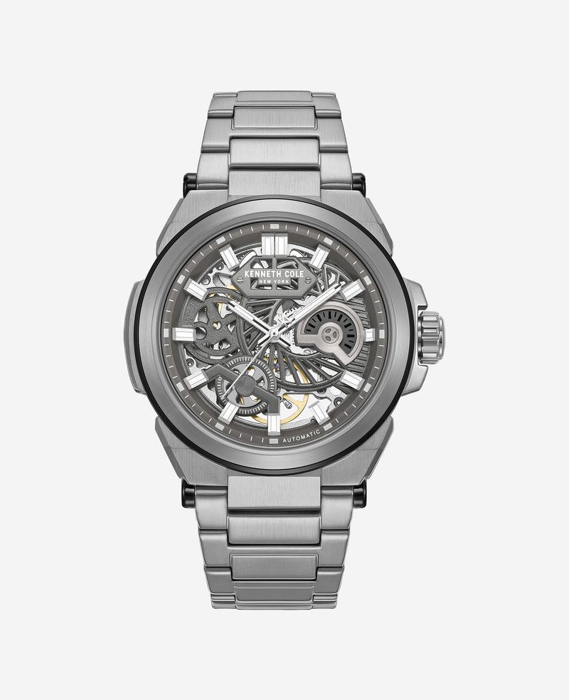 Kenneth Cole - Skeleton Automatic Bracelet Watch MENS WATCHES for Men